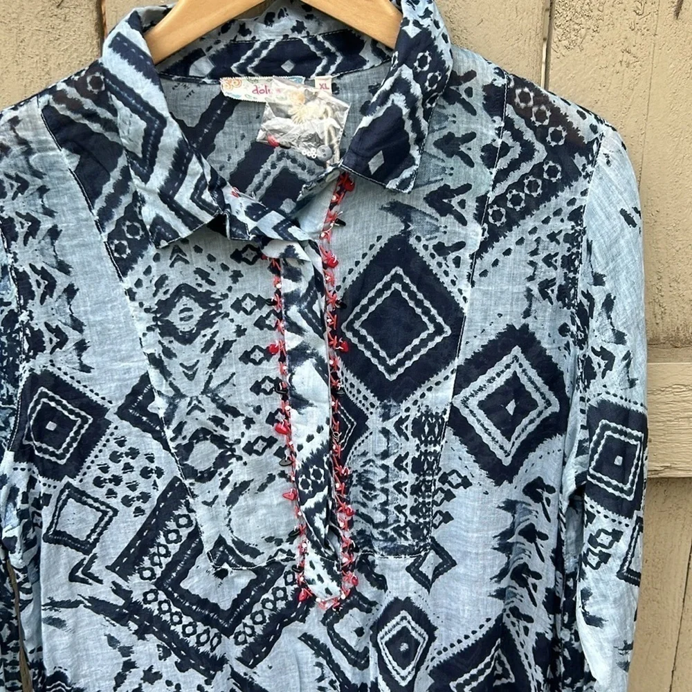 Dolma Cotton Cover Up Dress New With Tags Bohemian Beach Hippie Cottagec… - Picture 4 of 8